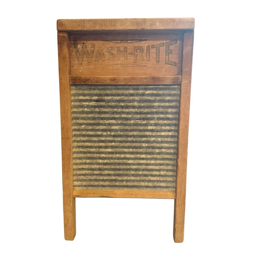 National Washboard Co. Wood & Zinc No. 28 Memphis Chicago Vintage Decor Laundry